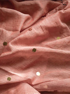 Dark Red Woven Pure Soft Silk Saree with Unstitched Blouse Piece