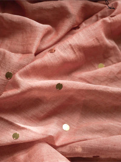 Dark Red Woven Pure Soft Silk Saree with Unstitched Blouse Piece